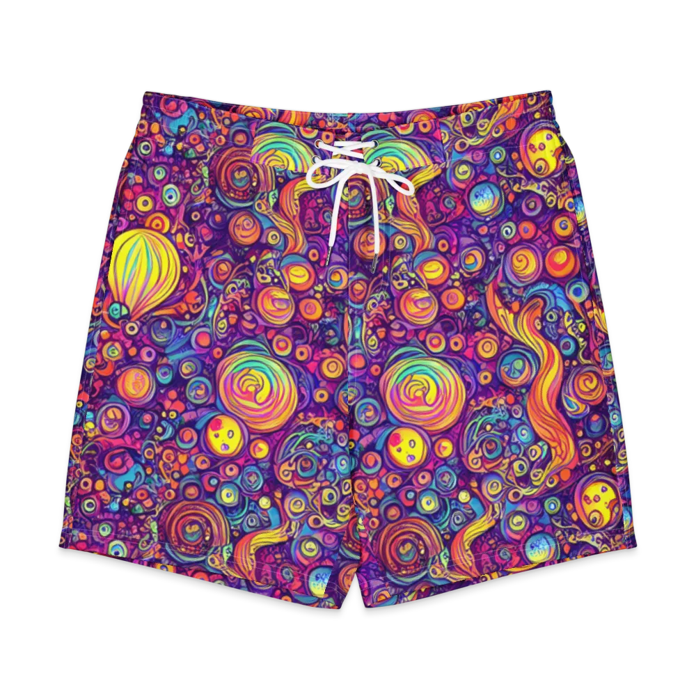 Festival of Whimsy on Men's Board Shorts — Front