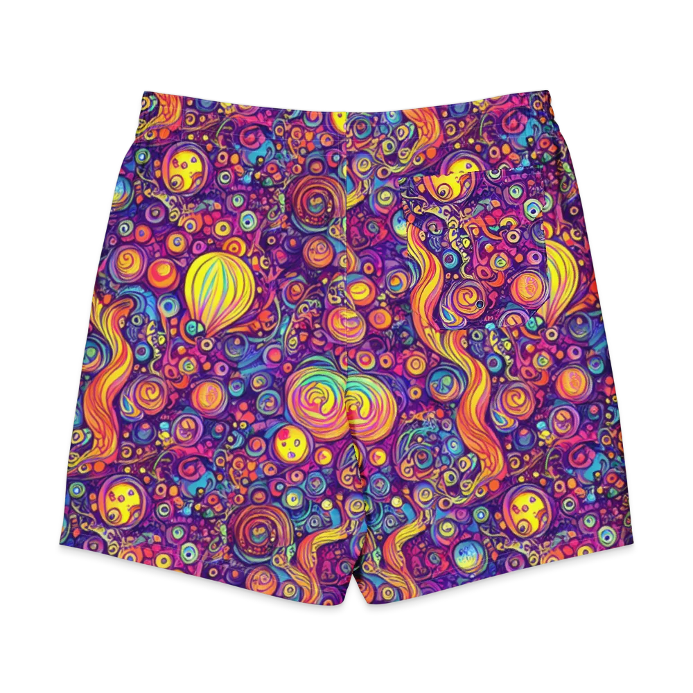 Festival of Whimsy on Men's Board Shorts — Back