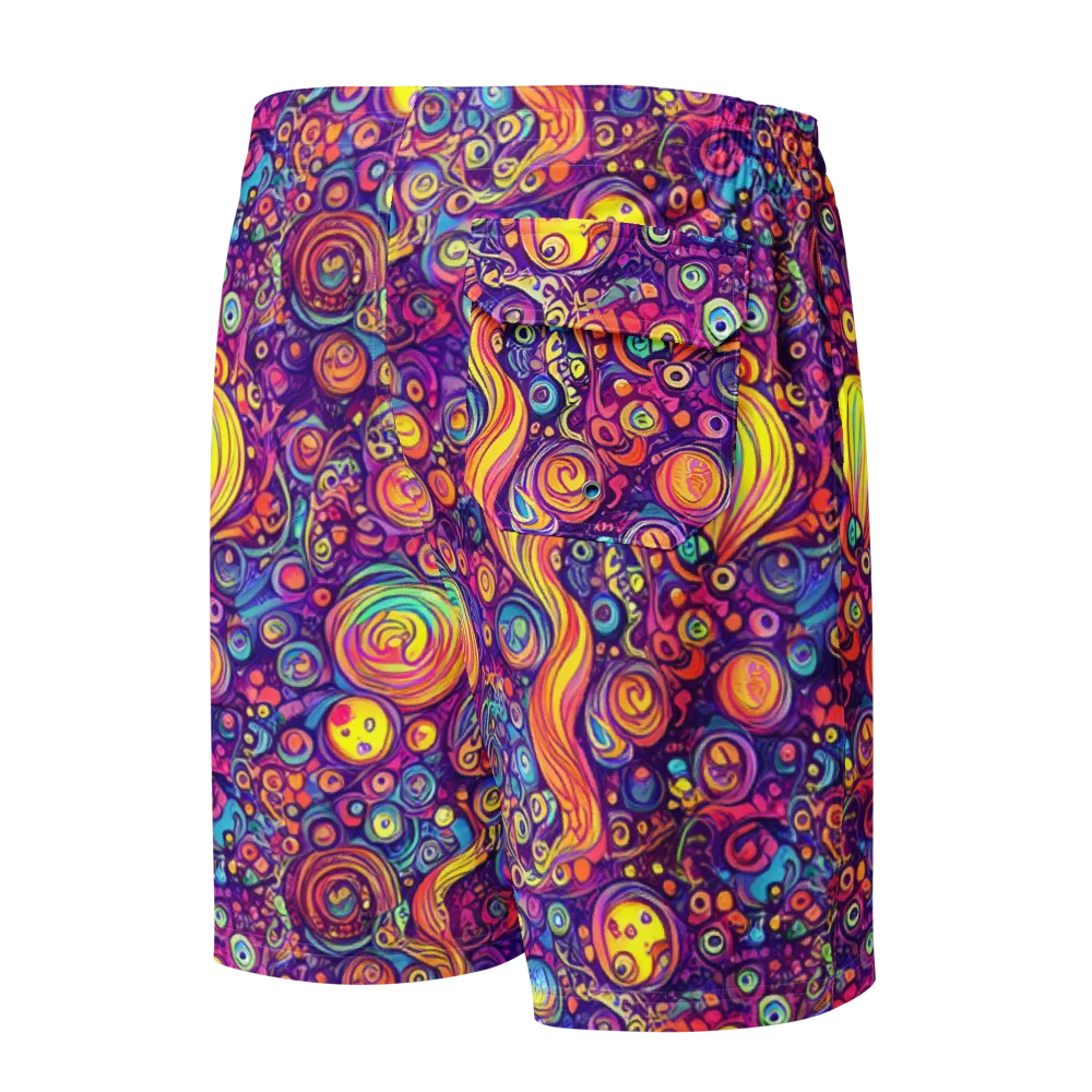 Festival of Whimsy on Men's Board Shorts — Back