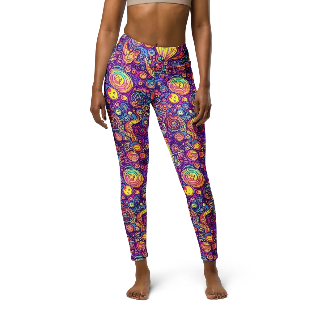 Festival of Whimsy on Yoga Leggings — Front
