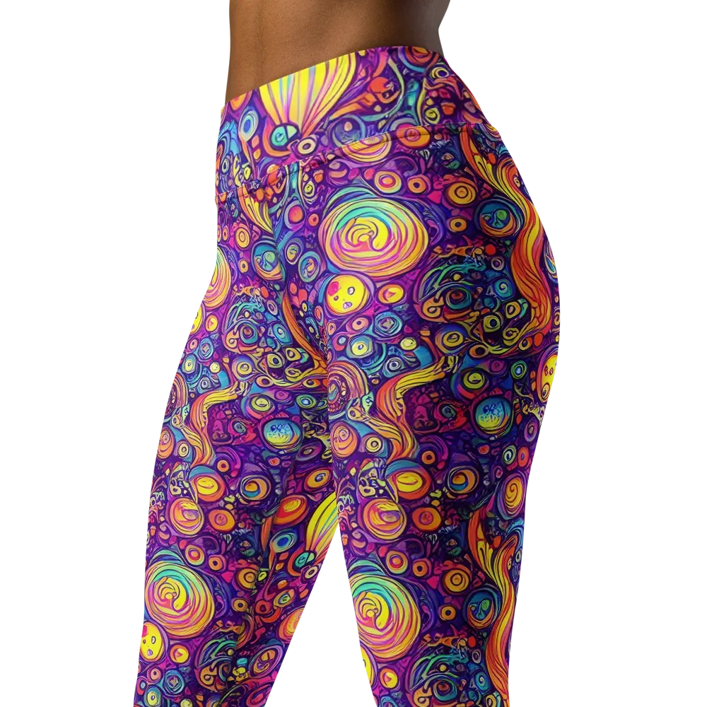 Festival of Whimsy on Yoga Leggings — Left Front