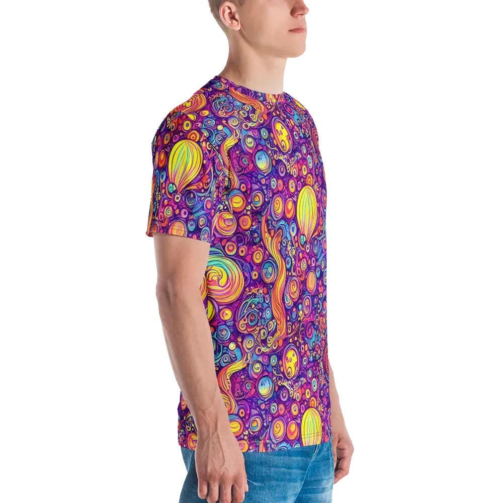 Festival of Whimsy on Men's Crew Neck T-Shirt — Right