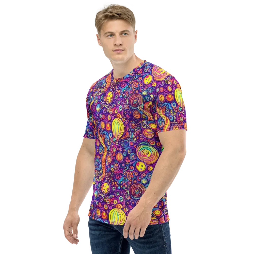 Festival of Whimsy on Men's Crew Neck T-Shirt — Left