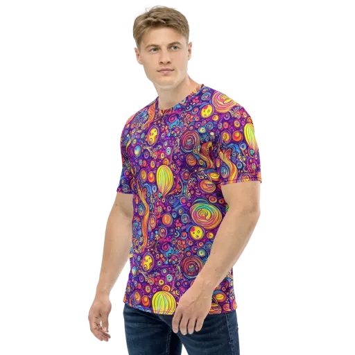 Festival of Whimsy on a Men's Crew Neck T-Shirt