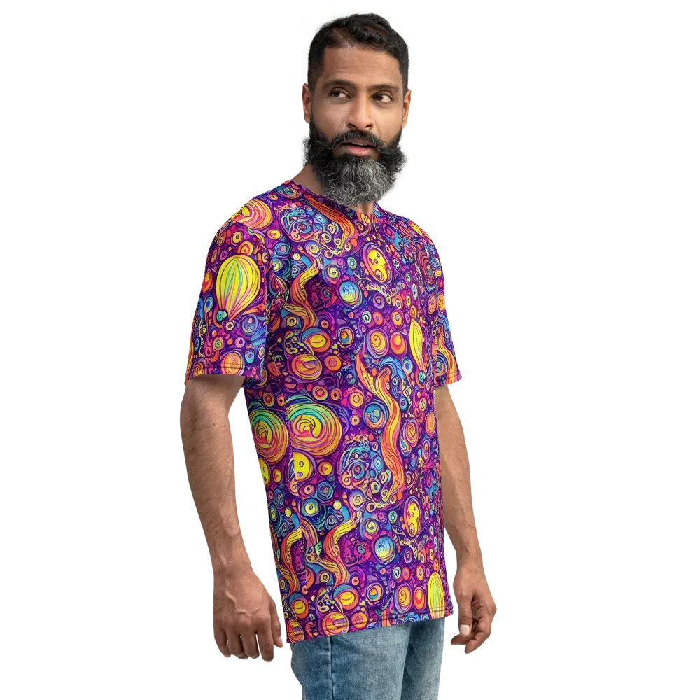 Festival of Whimsy on Men's Crew Neck T-Shirt — Right