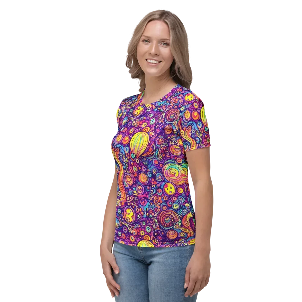 Festival of Whimsy on Women's Crew Neck T-Shirt — Left