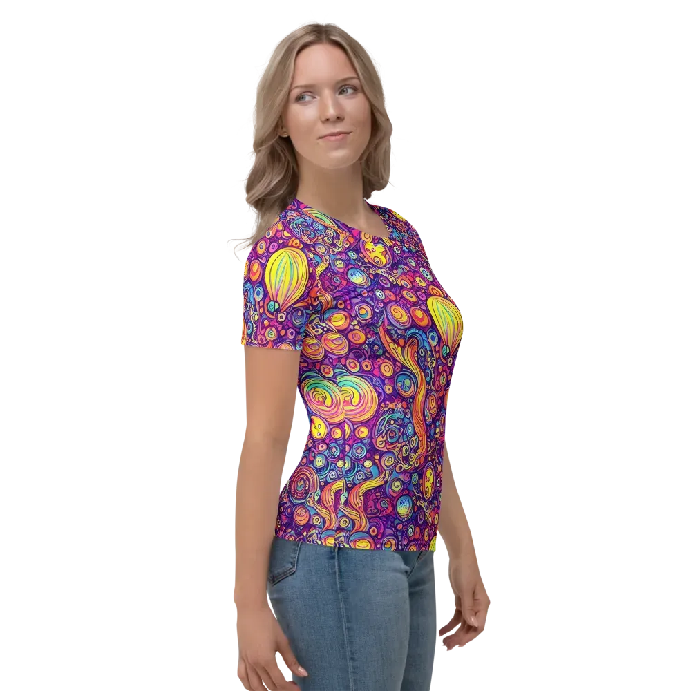 Festival of Whimsy on Women's Crew Neck T-Shirt — Right