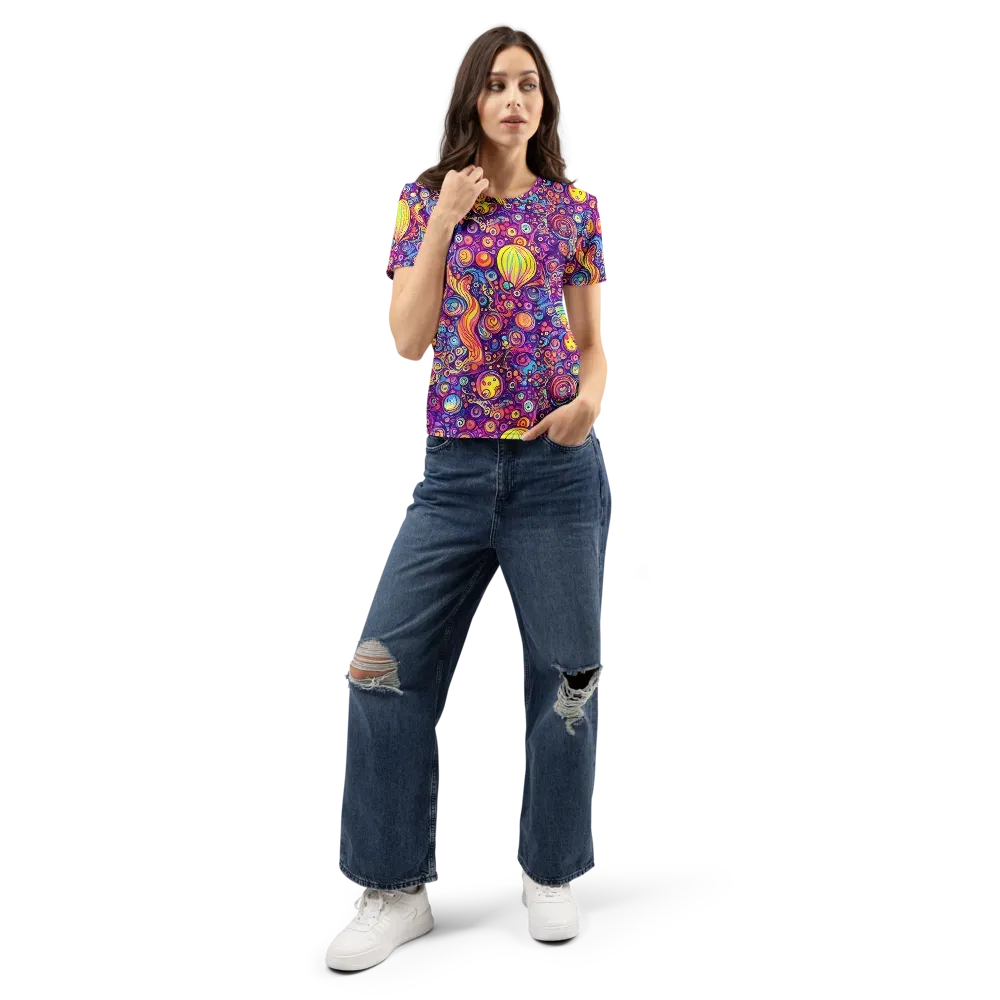 Festival of Whimsy on Women's Crew Neck T-Shirt — Front