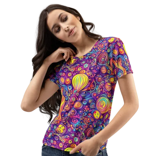 Festival of Whimsy on a Women's Crew Neck T-Shirt