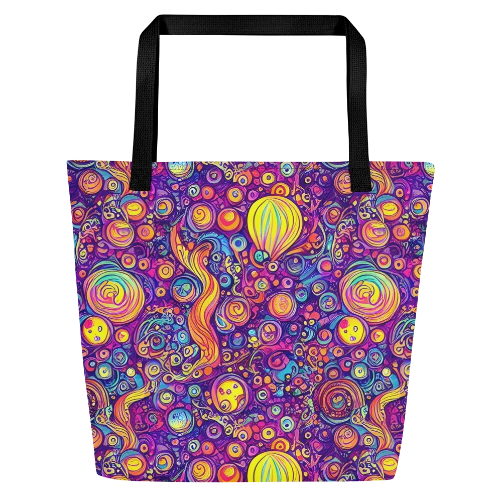 Festival of Whimsy on Large Tote Bag W/ Pocket — Front