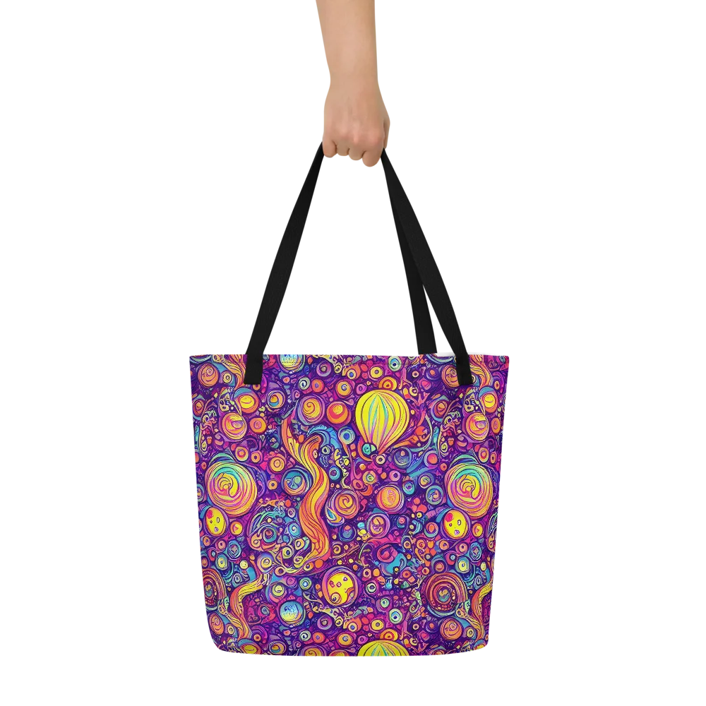 Festival of Whimsy on Large Tote Bag W/ Pocket — Front