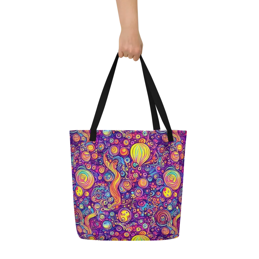 Festival of Whimsy on Large Tote Bag W/ Pocket — Front