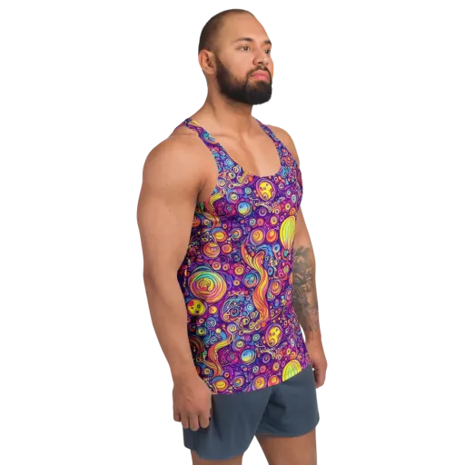 Festival of Whimsy on a Men's Tank Top