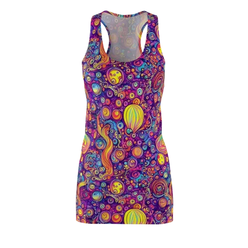 Festival of Whimsy on a Racerback Dress