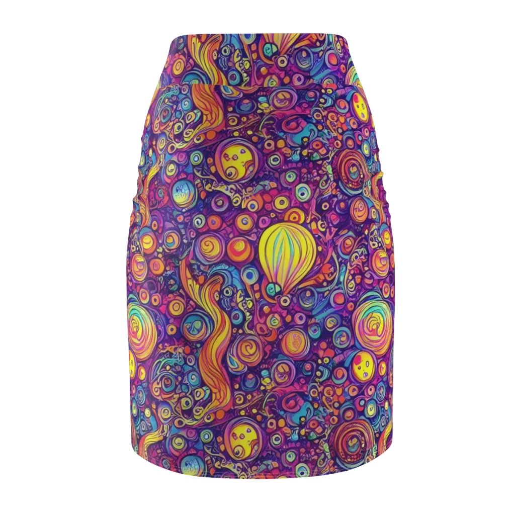 Festival of Whimsy on Pencil Skirt — Back