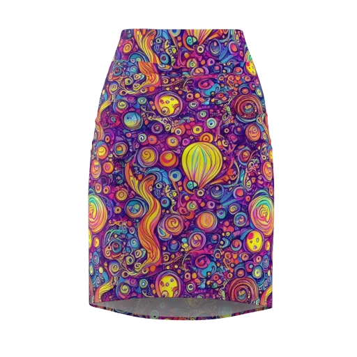 Festival of Whimsy on a Pencil Skirt