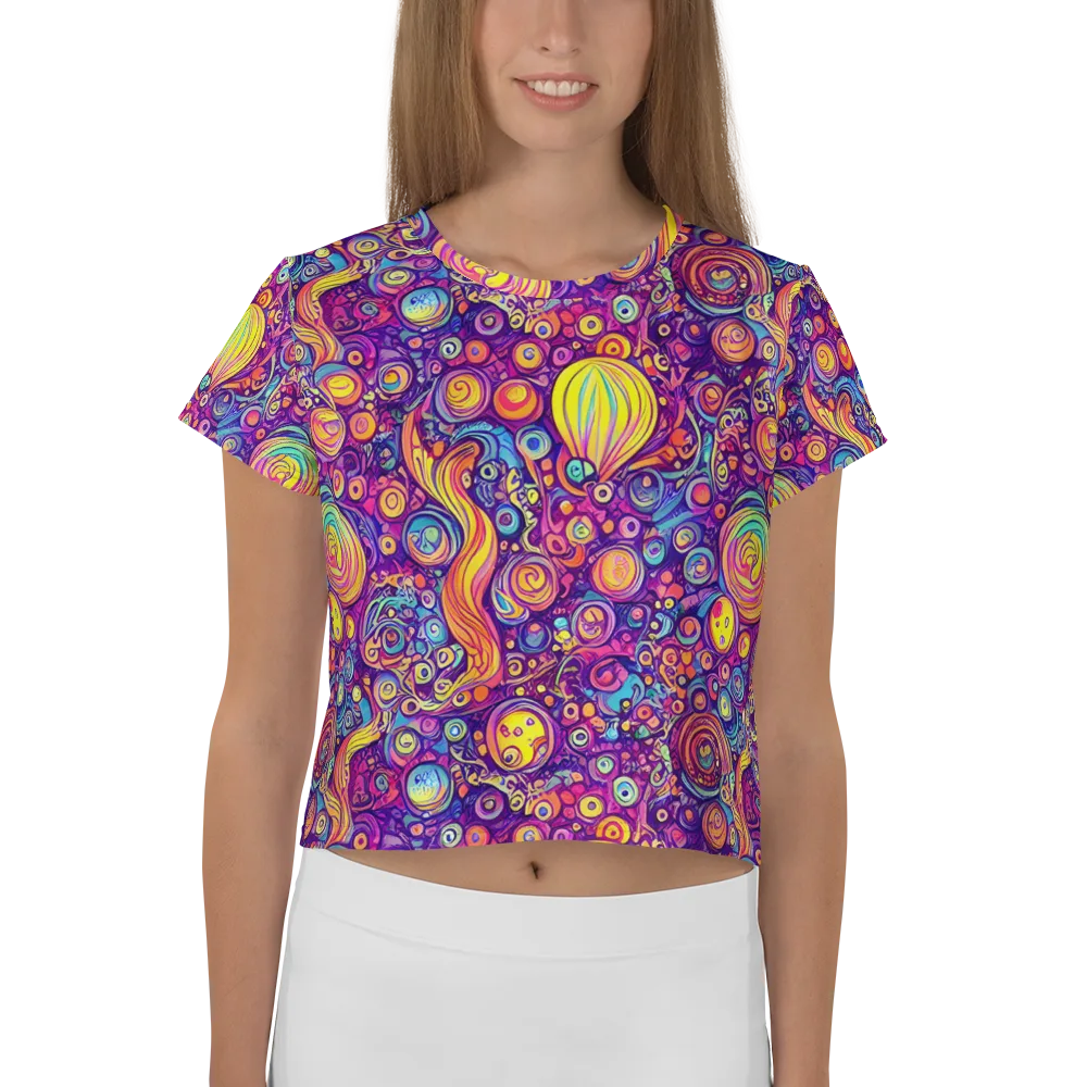 Festival of Whimsy on Crop Tee — Front
