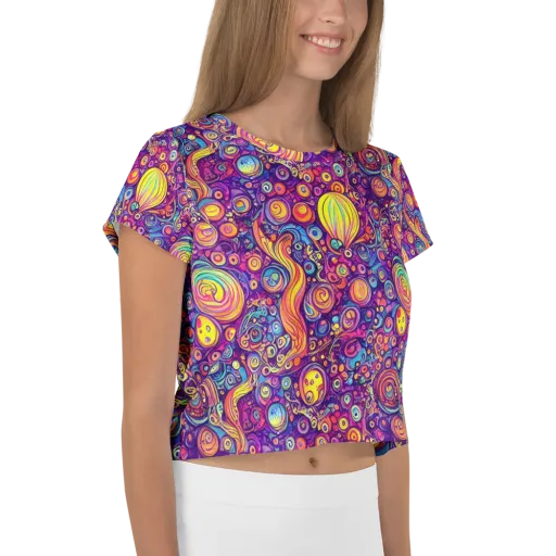 Festival of Whimsy on a Crop Tee