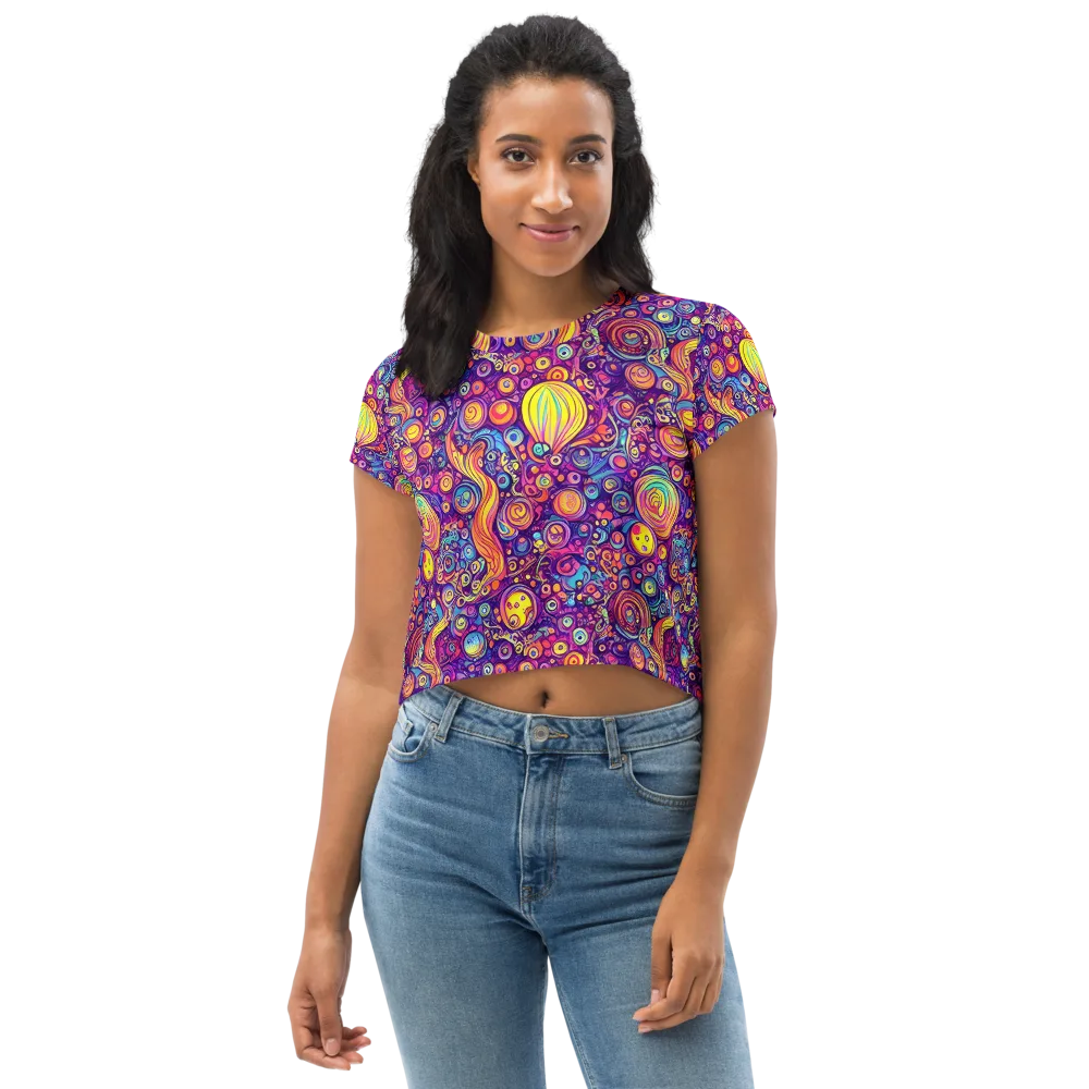 Festival of Whimsy on Crop Tee — Front