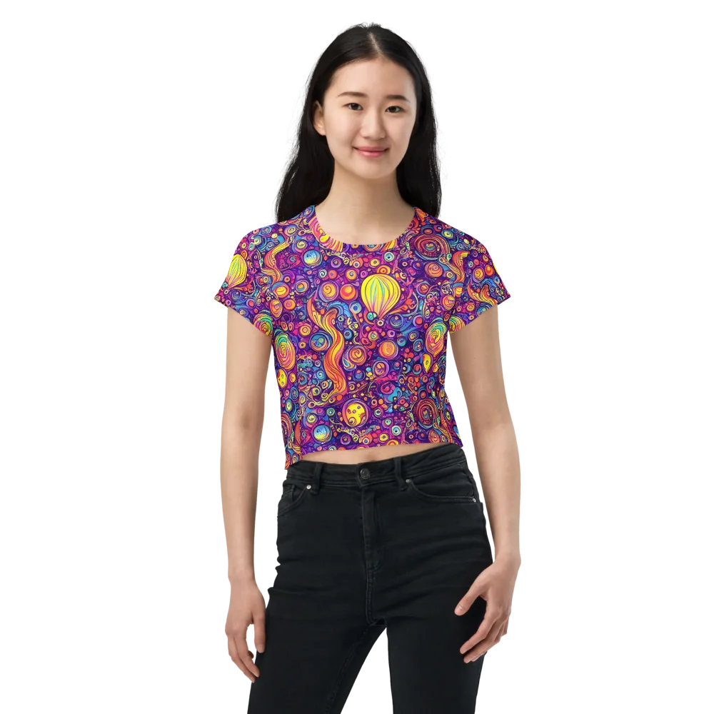 Festival of Whimsy on Crop Tee — Front