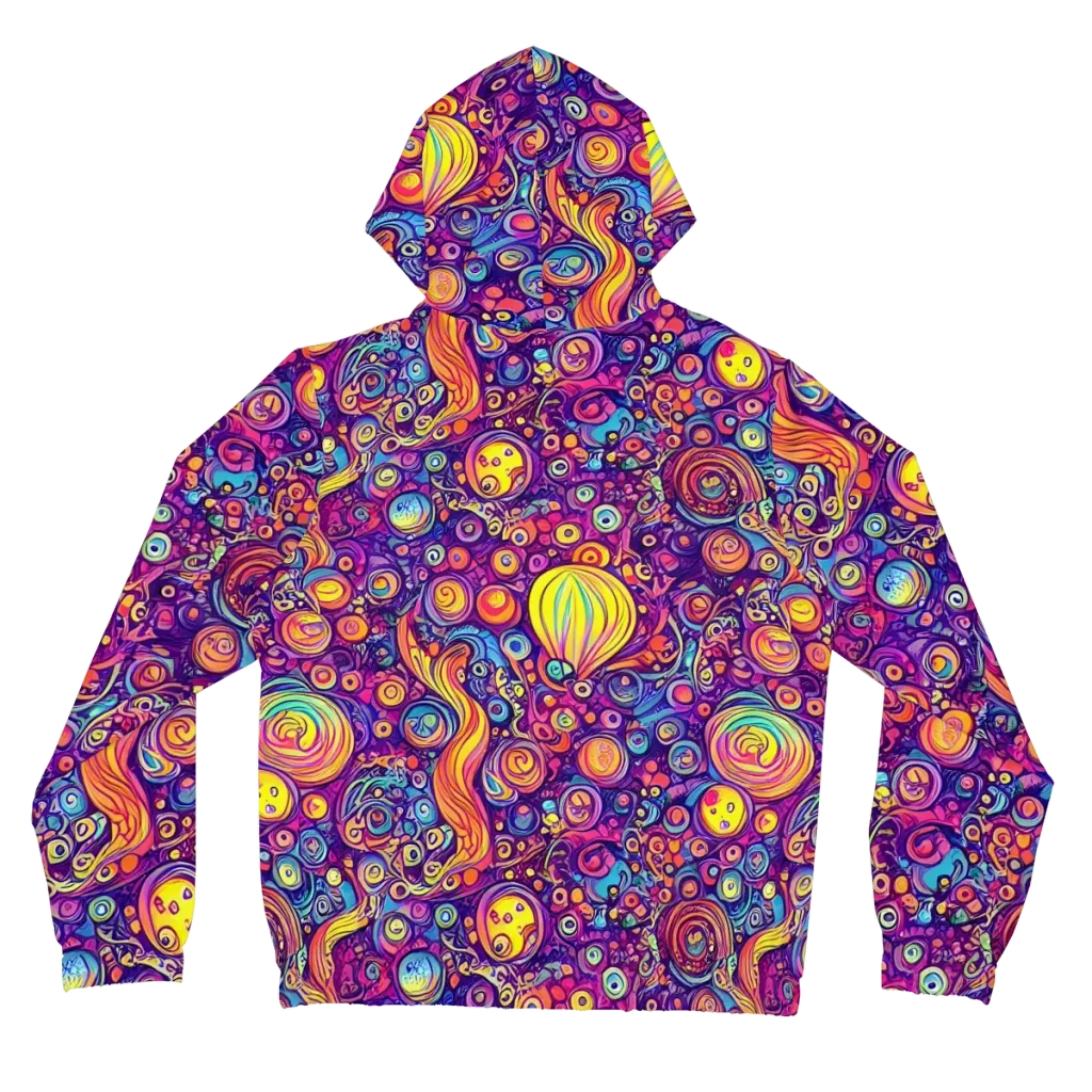 Festival of Whimsy on Women's Full-Zip Hoodie — Back
