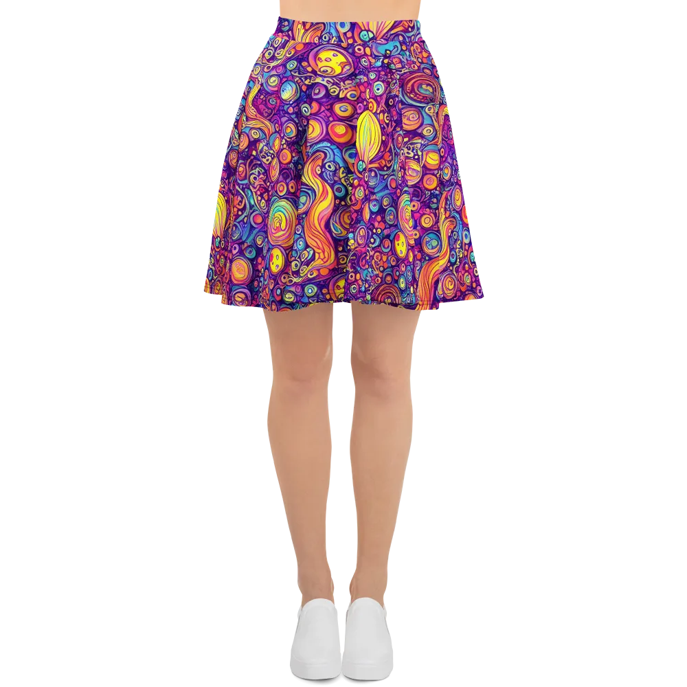 Festival of Whimsy on Skater Skirt — Front