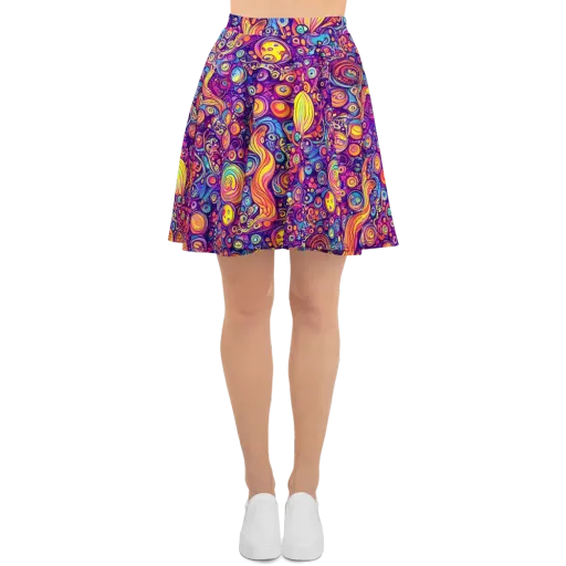 Festival of Whimsy on a Skater Skirt
