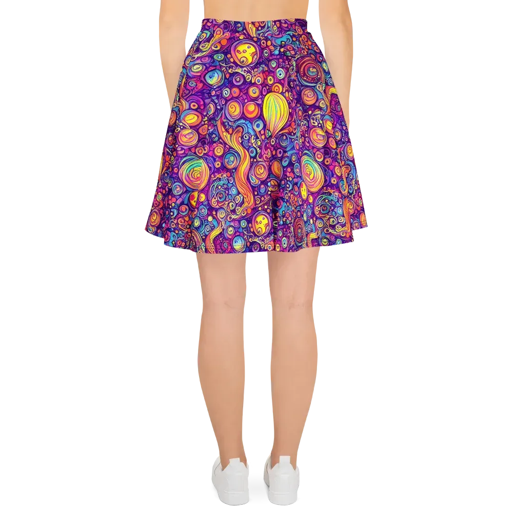 Festival of Whimsy on Skater Skirt — Back