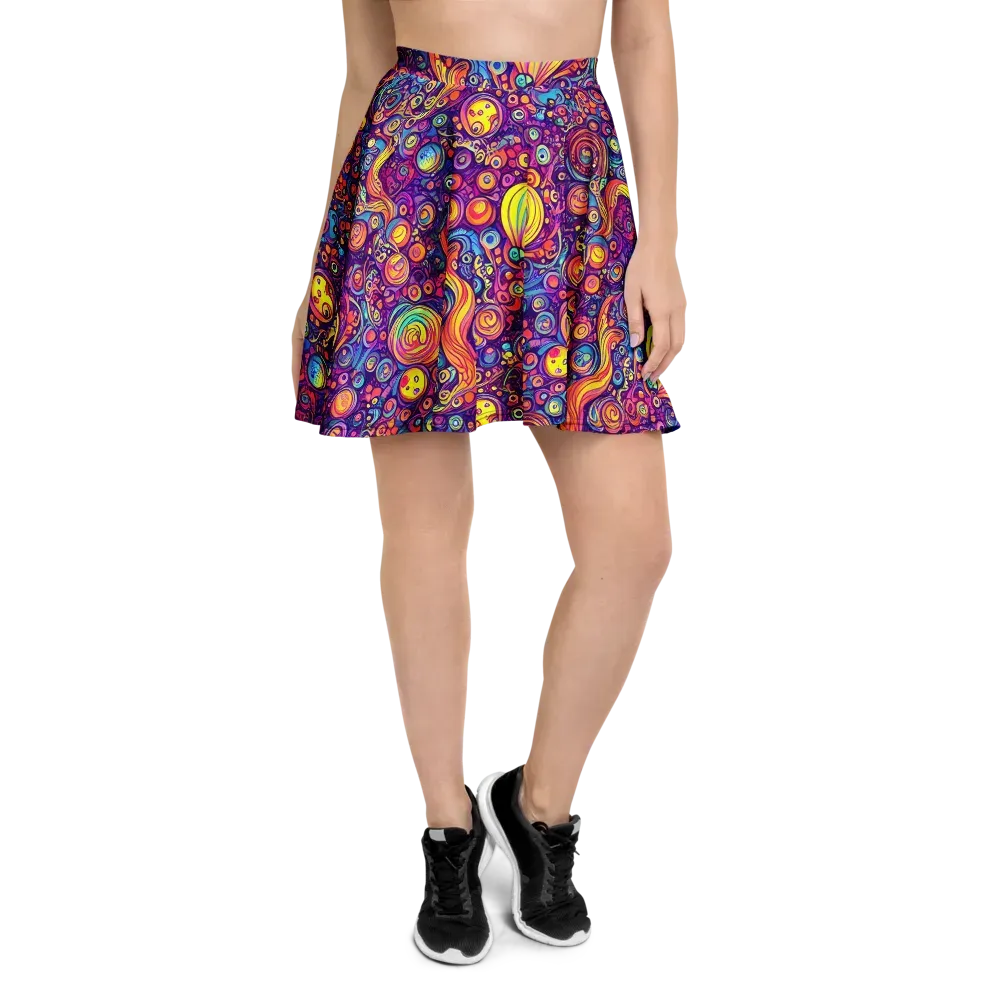 Festival of Whimsy on Skater Skirt — Front
