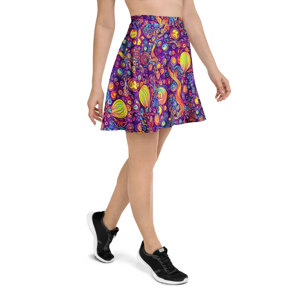 Festival of Whimsy on Skater Skirt — Right