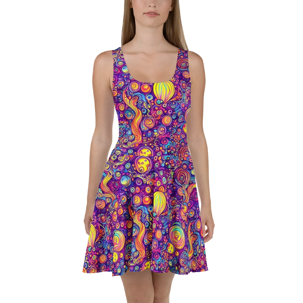 Festival of Whimsy on Skater Dress — Front
