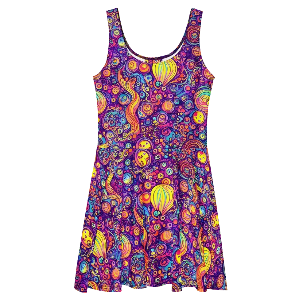Festival of Whimsy on Skater Dress — Front