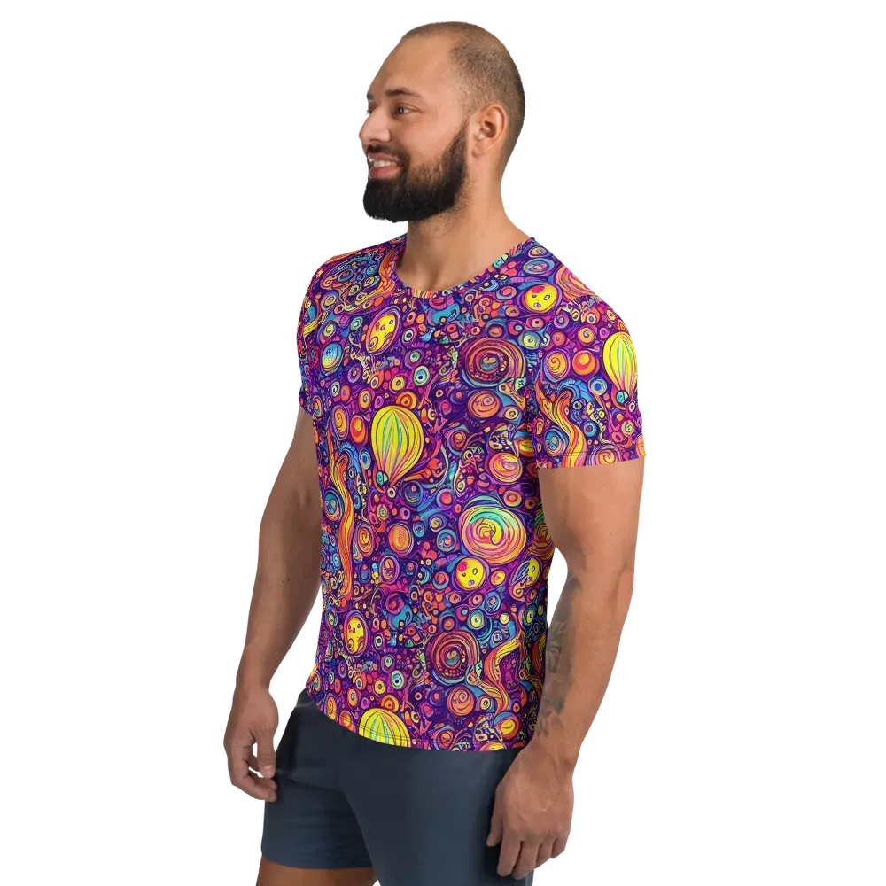 Festival of Whimsy on Men's Athletic T-Shirt — Left
