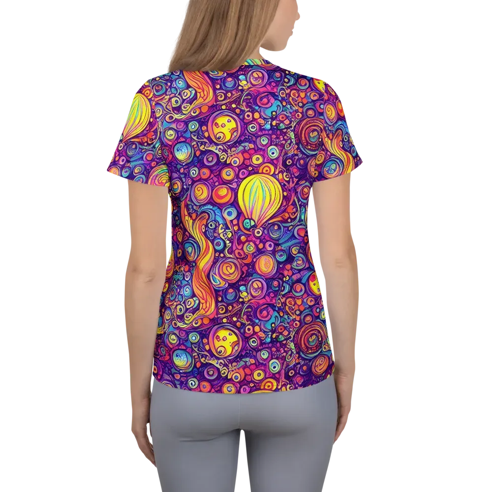 Festival of Whimsy on Women's Athletic T-Shirt — Back