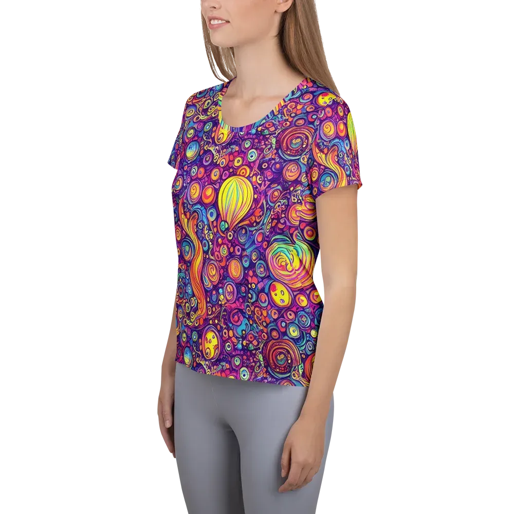 Festival of Whimsy on Women's Athletic T-Shirt — Left