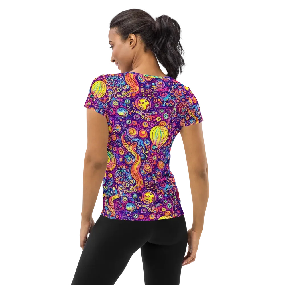 Festival of Whimsy on Women's Athletic T-Shirt — Back