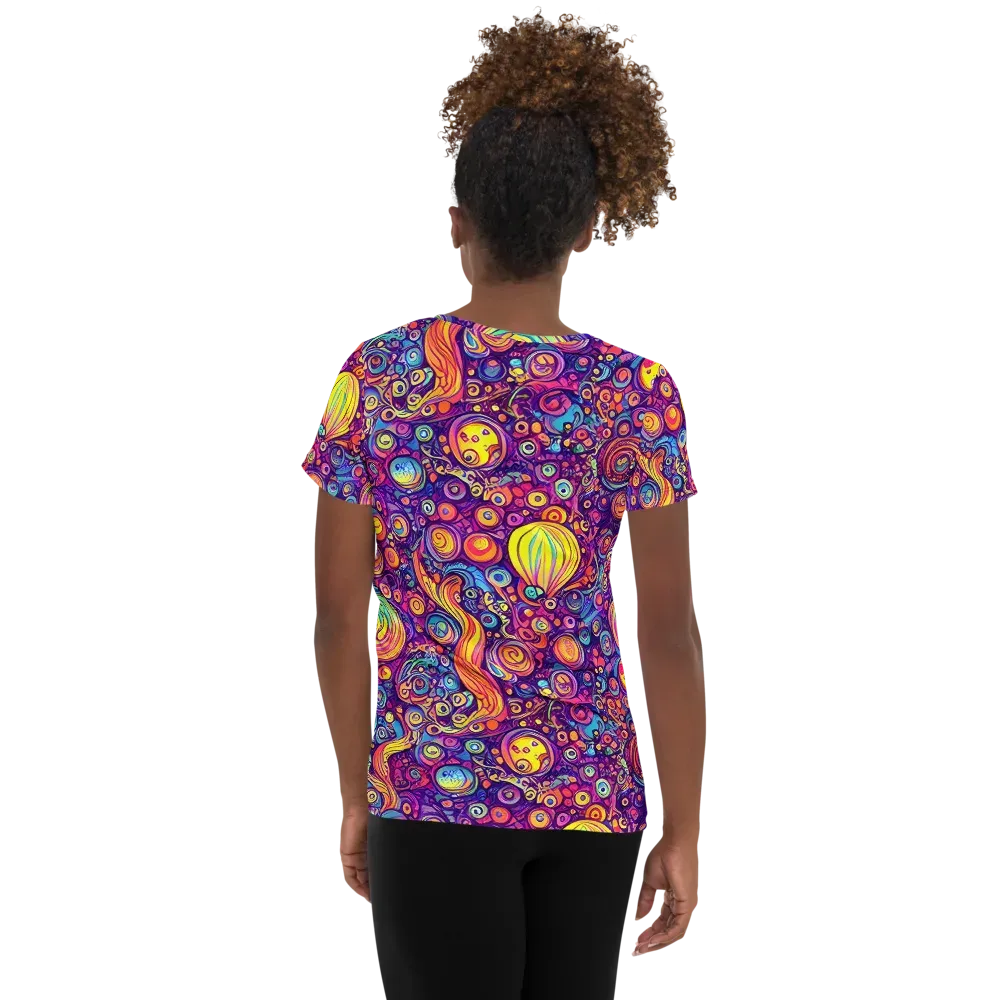 Festival of Whimsy on Women's Athletic T-Shirt — Back