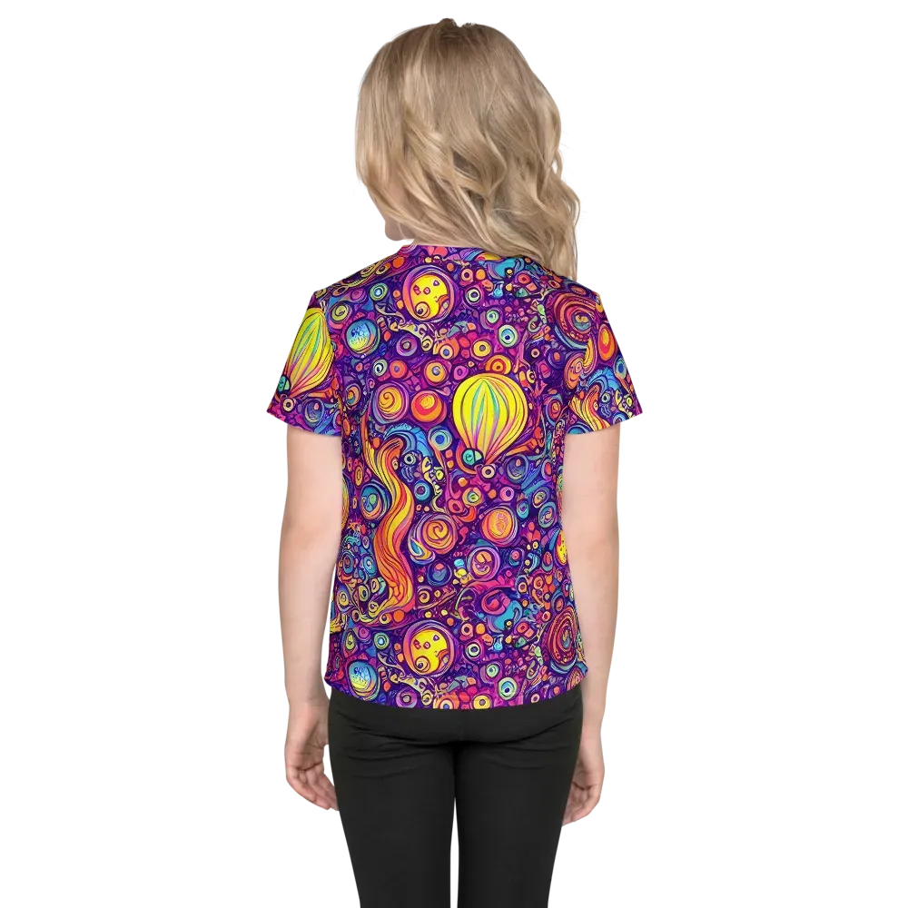 Festival of Whimsy on Kids Crew Neck T-Shirt — Back