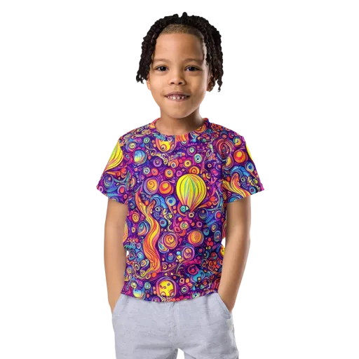 Festival of Whimsy on a Kids Crew Neck T-Shirt