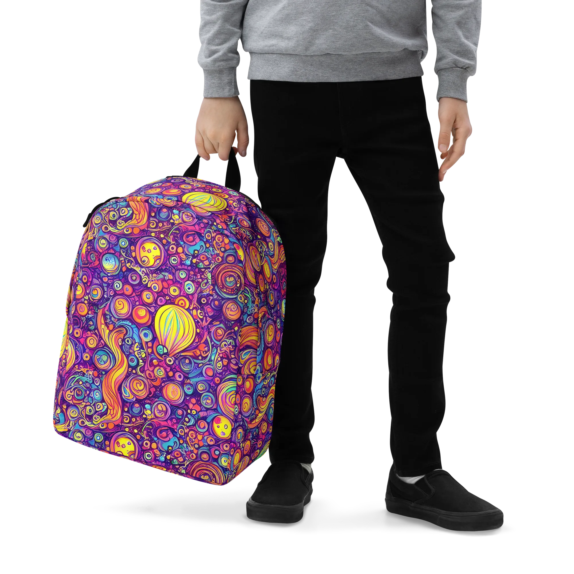 Festival of Whimsy on Minimalist Backpack — Zoomed-in