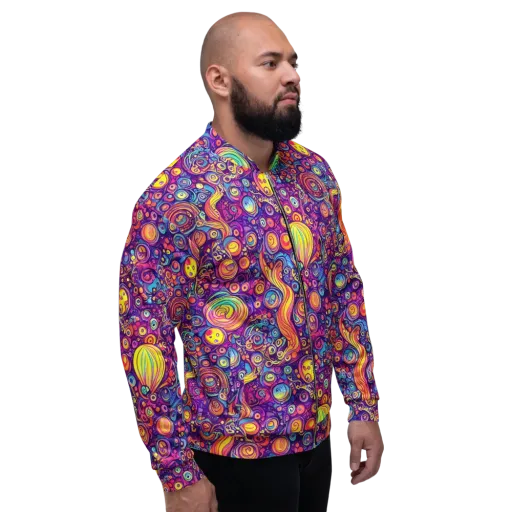 Festival of Whimsy on a Bomber Jacket
