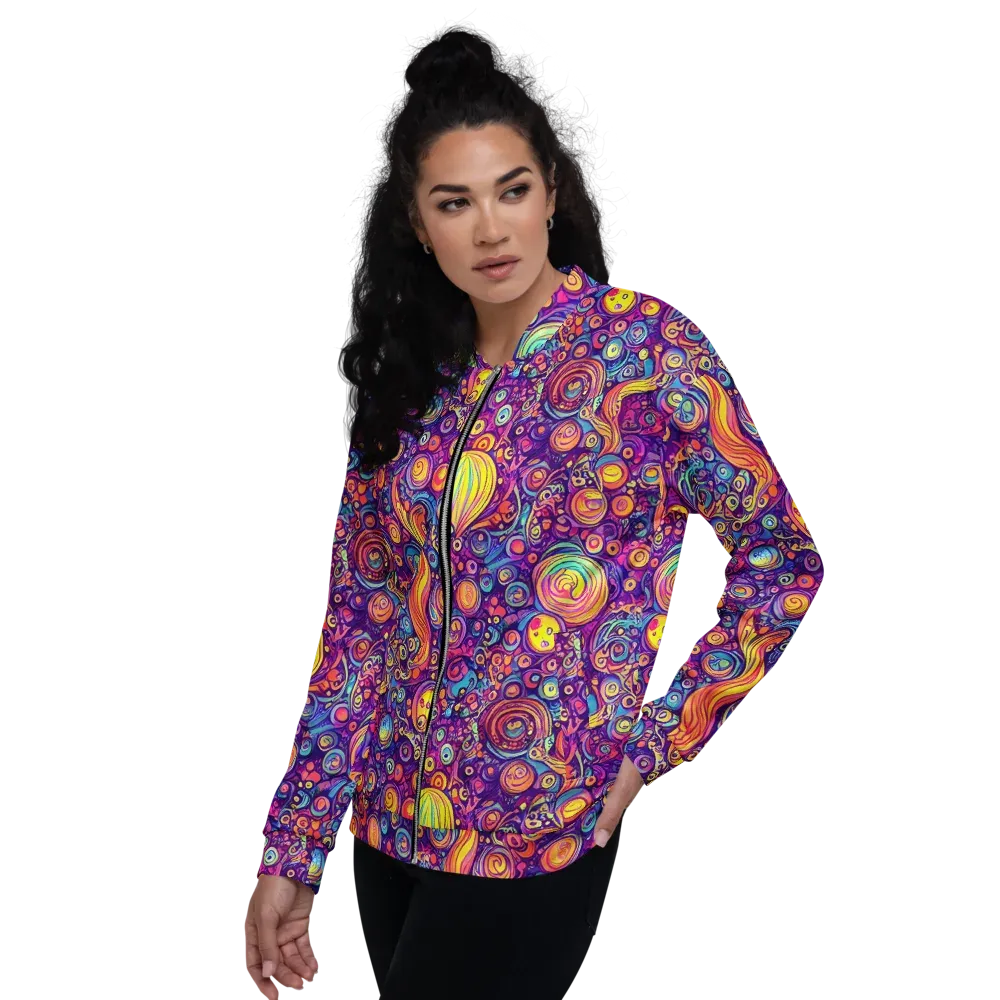 Festival of Whimsy on Bomber Jacket — Left