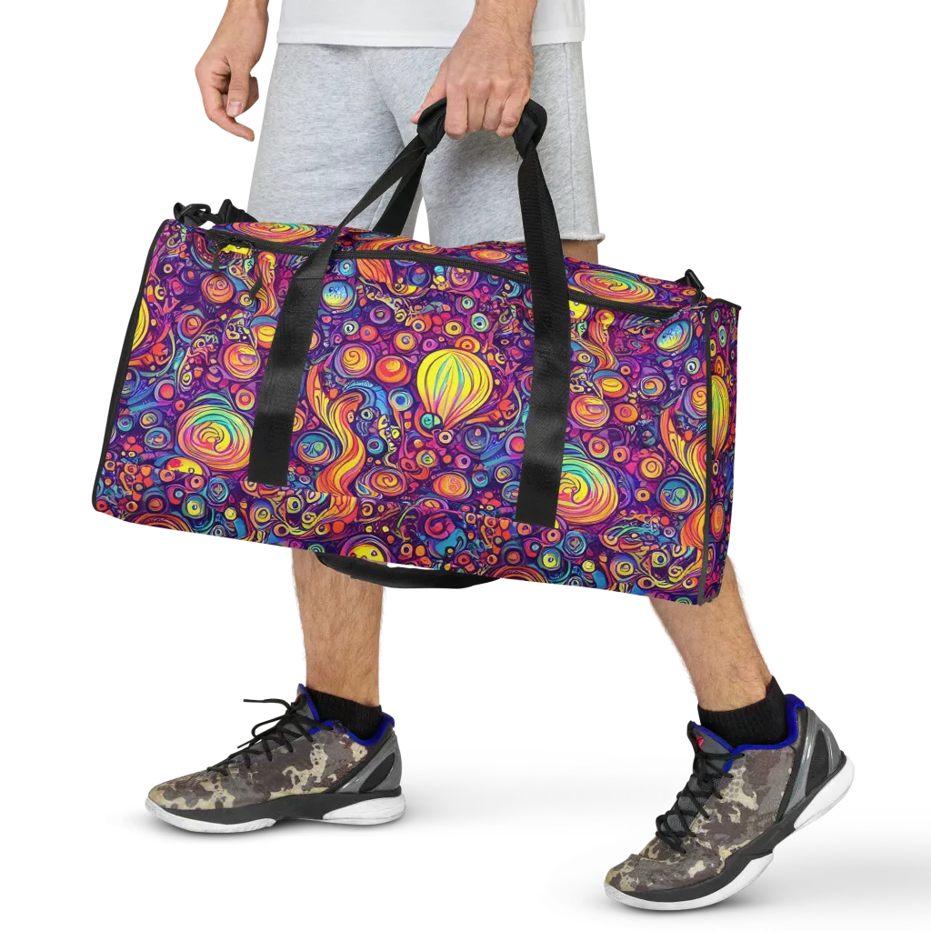 Festival of Whimsy on Duffle Bag — Front