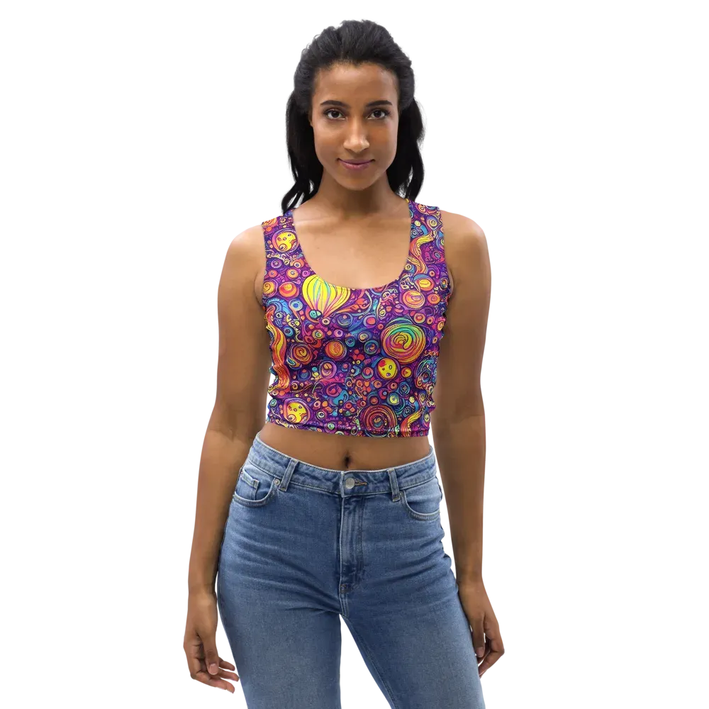 Festival of Whimsy on Crop Top — Front