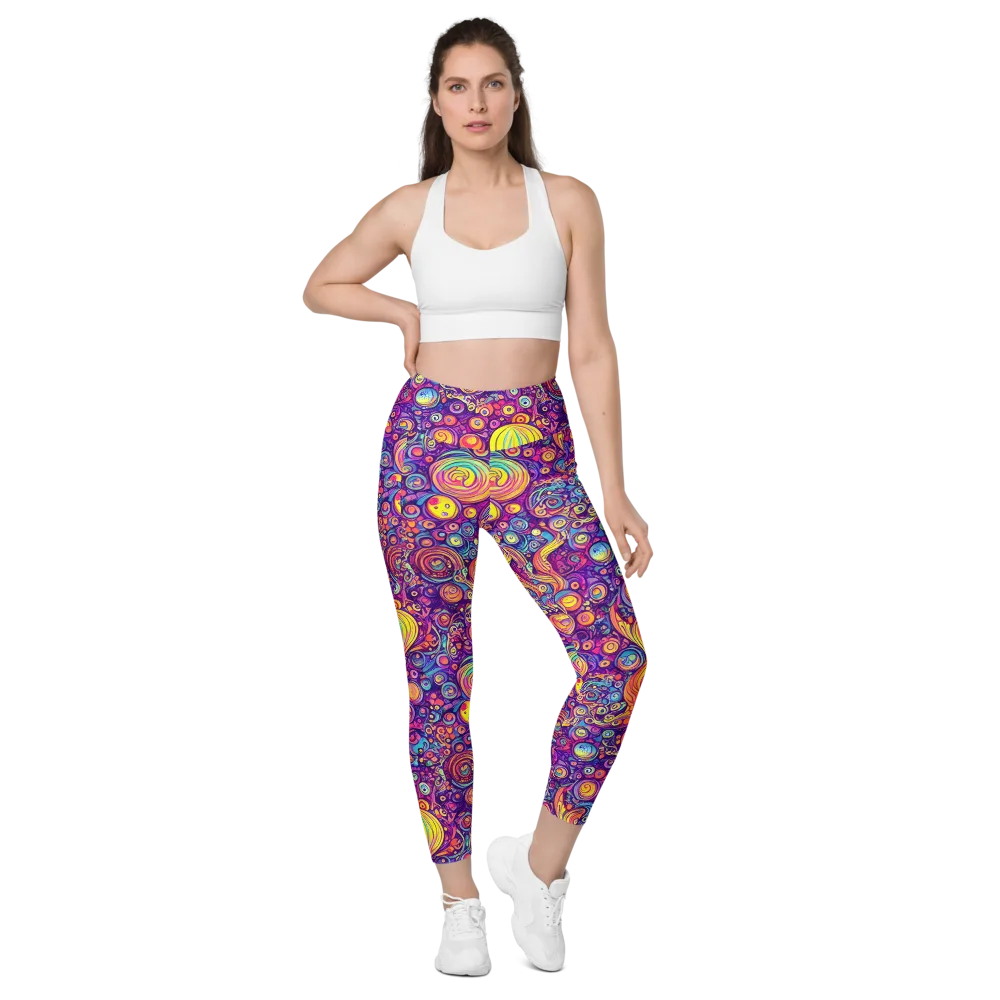 Festival of Whimsy on Leggings with Pockets — Front