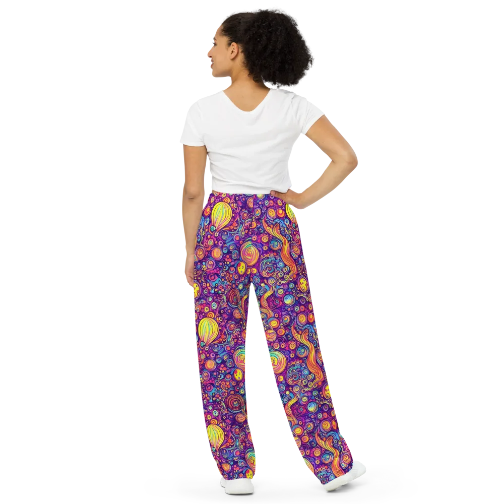 Festival of Whimsy on Wide-Leg Pants — Back