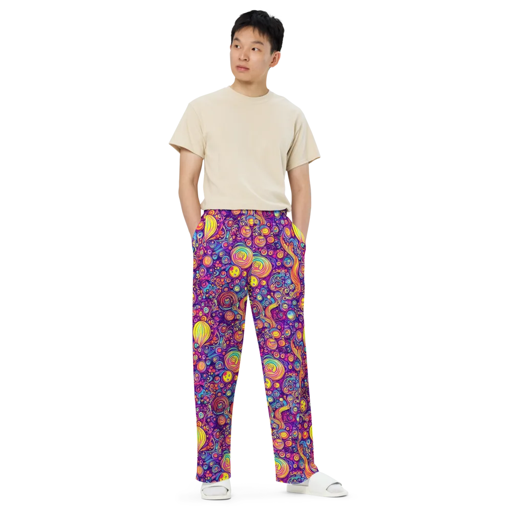 Festival of Whimsy on Wide-Leg Pants — Front