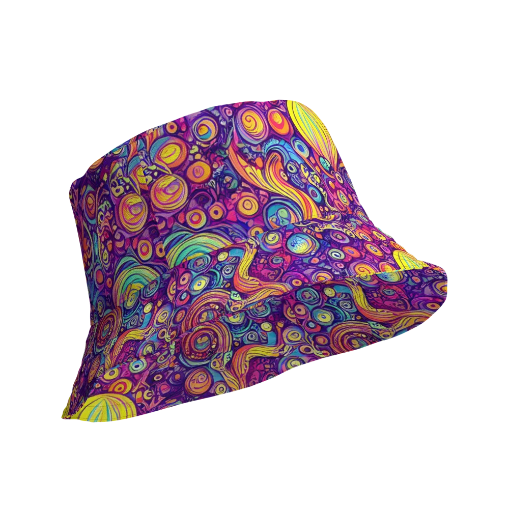 Festival of Whimsy on Reversible Bucket Hat — Product details Outside