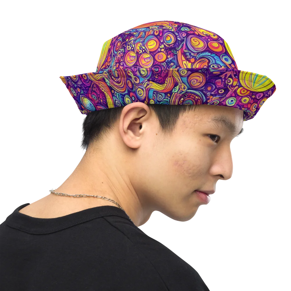 Festival of Whimsy on Reversible Bucket Hat — Right Outside