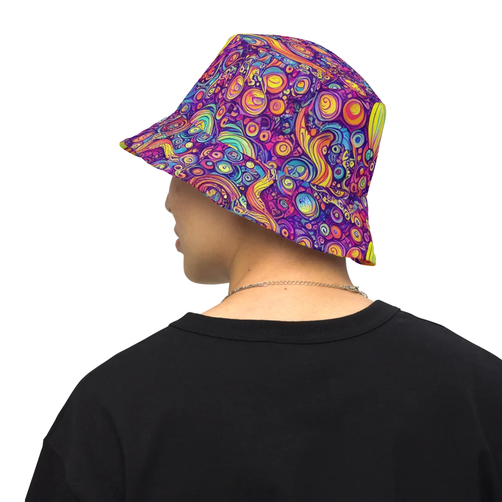 Festival of Whimsy on Reversible Bucket Hat — Back Inside